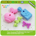 Promocional Green Pig cabeza en forma de borrador de regalo